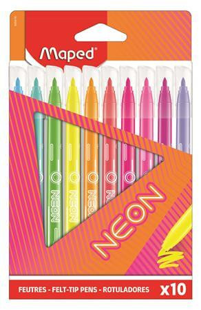 Maped Neon filctoll készlet – 10 db, kimosható, 2,8 mm heggyel