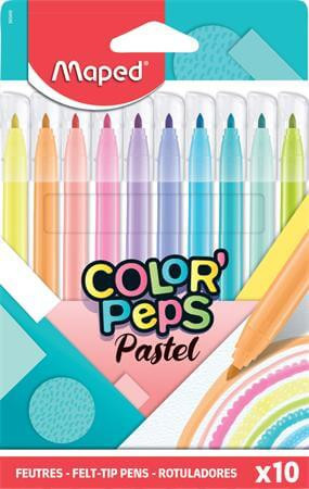 Maped Color’Peps Pastel filctoll készlet – 10 db, 2,8 mm, kimosható