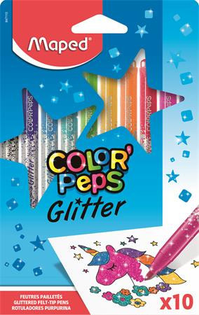 Maped Color’Peps Glitter filctoll készlet – 10 db, csillámos, 2,8 mm
