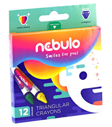 Nebuló zsírkréta készlet 12 darabos, élénk színekkel