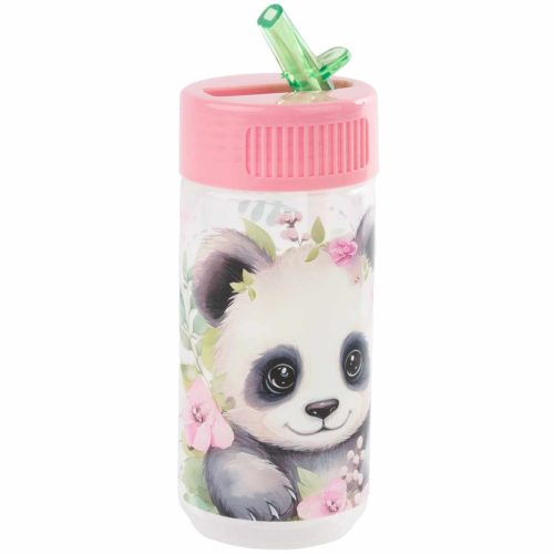 Pandás kulacs 330 ml – BPA mentes, átlátszó, PA10