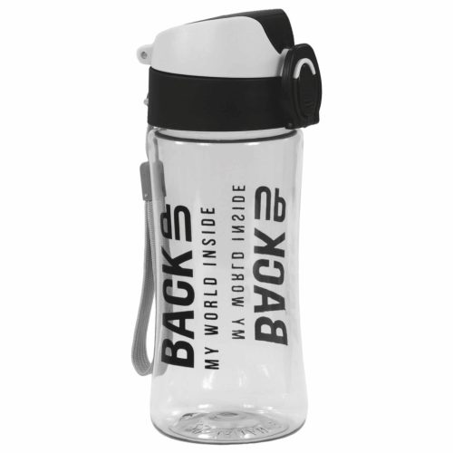 Szürke kulacs 400 ml – BPA mentes, ergonomikus, Back Up 2025 A56