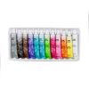 Kidea akrilfesték készlet, 12 szín, neon árnyalatok, 12 ml