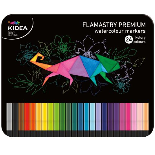 Kidea filctoll készlet – 24 db, alap színek, fémdobozos