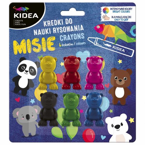 Kidea maci formájú zsírkréta készlet 6 darabos