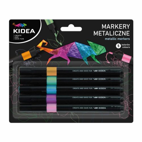 Filctoll készlet – 5 db-os metál színek, Kidea