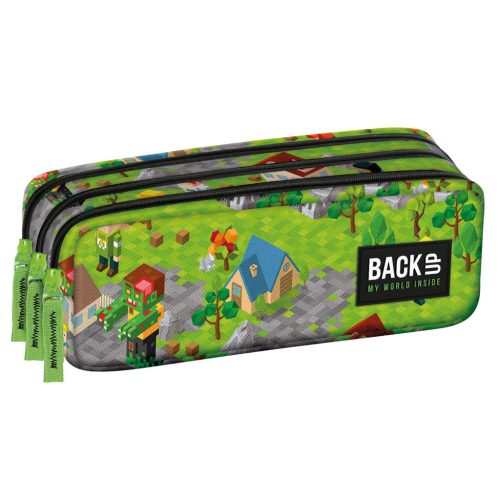 BackUp Minecraft mintás tolltartó – ovális, beledobálós