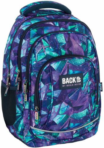 BackUp A35 lányos iskolatáska – ergonomikus hátizsák 4 rekesszel, kék-lila (42x30x20 cm)
