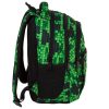 BackUp P64 Minecraft mintás hátizsák – ergonomikus iskolatáska 3 rekesszel, zöld-fekete (39x27x20 cm)