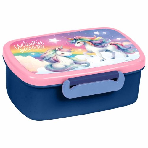Unikornis uzsonnás doboz – JR16 Unicorn Powers, belső elválasztóval