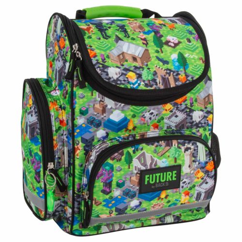 DF37 Minecraft ergonómikus iskolatáska – könnyű, vízálló Game hátizsák (37x27x16 cm)