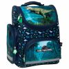 Dinoszauruszos ergonomikus iskolatáska fiúknak – DN19, kék-zöld, 37x27x16 cm