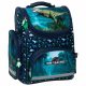 Dinoszauruszos ergonomikus iskolatáska fiúknak – DN19, kék-zöld, 37x27x16 cm