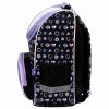 Unikornis mintás ergonomikus iskolatáska lányoknak – lila-fekete, 37x27x16 cm
