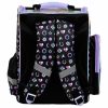 Unikornis mintás ergonomikus iskolatáska lányoknak – lila-fekete, 37x27x16 cm