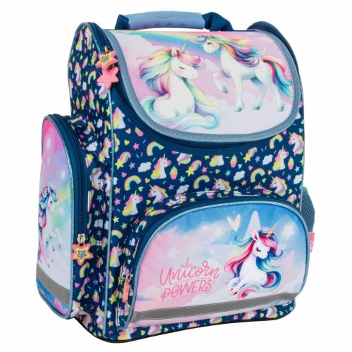 JR16 Unikornis ergonómikus iskolatáska – vízálló Unicorn Powers hátizsák (37x27x16 cm)