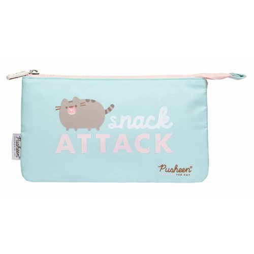 Pusheen cicás tolltartó – 3 rekeszes, beledobálós, Foodie Collection, 21x12x2 cm