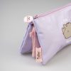 Pusheen cicás tolltartó, beledobálós, 3 rekeszes – Moments, lila