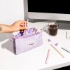 Pusheen cicás tolltartó, beledobálós, 3 rekeszes – Moments, lila