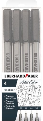 Eberhard Faber Artist Color tűfilc készlet – 4 db, 0,05–0,5 mm, vízálló tinta