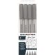 Eberhard Faber Artist Color tűfilc készlet – 4 db, 0,05–0,5 mm, vízálló tinta