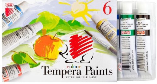Süni temperakészlet 6x16 ml tubusos, élénk színekkel