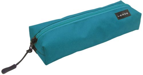 Verde széles tolltartó – szögletes, petrol színű, beledobálós, 21 cm