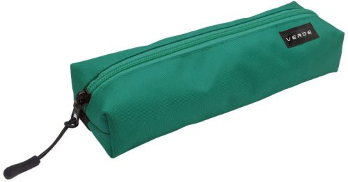 Verde széles tolltartó – szögletes, mélyzöld, beledobálós, 21 cm