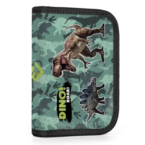 Dino Roar dinoszaurusz tolltartó – klapnis, üres, 25 rögzítővel