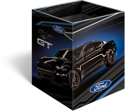 Ford Black asztali ceruzatartó – karton, 8x8x10 cm, négyzet alakú