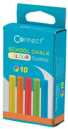 Connect színes táblakréta készlet 10 darabos pormentes