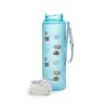 Pusheen kulacs 600 ml – cicás, lufis minta, BPA mentes, kék