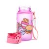 Pusheen kulacs 350 ml – cicás, rózsaszín, ínyenc Pusheen mintával, BPA mentes