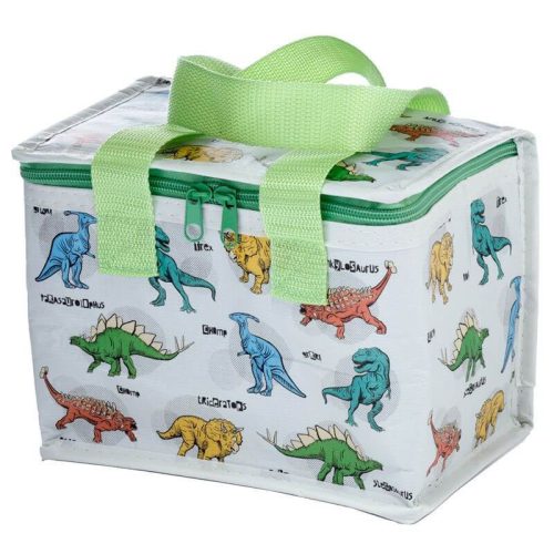 Dinoszaurusz világ uzsonnás táska – hűtőtáska, 20x17x13 cm, újrahasznosított anyagból
