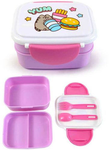 Pusheen cicás uzsonnás doboz szett – Bento ételhordó, BPA mentes