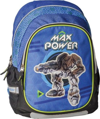 Robot mintás ergonomikus iskolás hátizsák – Play Prima, 38x30x21 cm