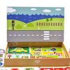 JátékTooky Toy mágneses fa puzzle készlet - járműves