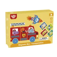 JátékTooky Toy mágneses fa puzzle készlet - járműves