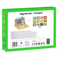 JátékTooky Toy mágneses fa puzzle készlet - járműves