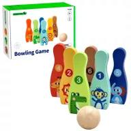 Tooky Toy fa bowling készlet 6 db labdával