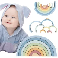 Tooky Toy fa montessori szivárványkirakó