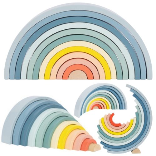 Tooky Toy fa montessori szivárványkirakó