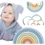 Tooky Toy fa montessori szivárványkirakó