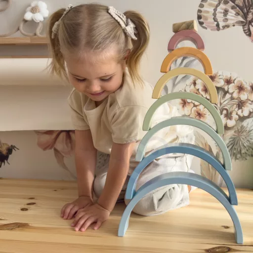 Tooky Toy fa montessori szivárványkirakó