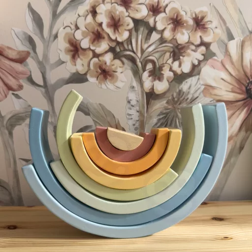 Tooky Toy fa montessori szivárványkirakó