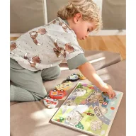 JátékTooky Toy magasított járműves puzzle