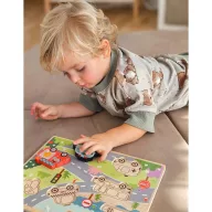 JátékTooky Toy magasított járműves puzzle