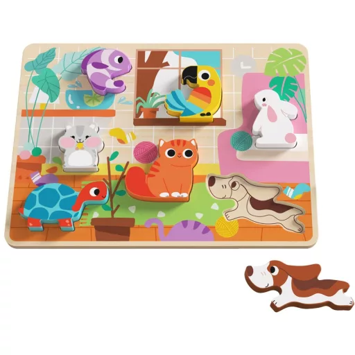JátékTooky Toy magasított háziállatos puzzle