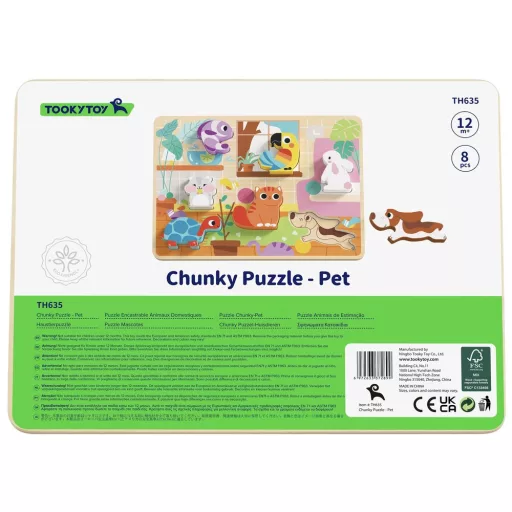 JátékTooky Toy magasított háziállatos puzzle