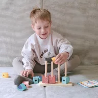   Tooky Toy 18 db-os montessori puzzle - fejlesztőjáték 2 éves kortól - feladatlapokkal